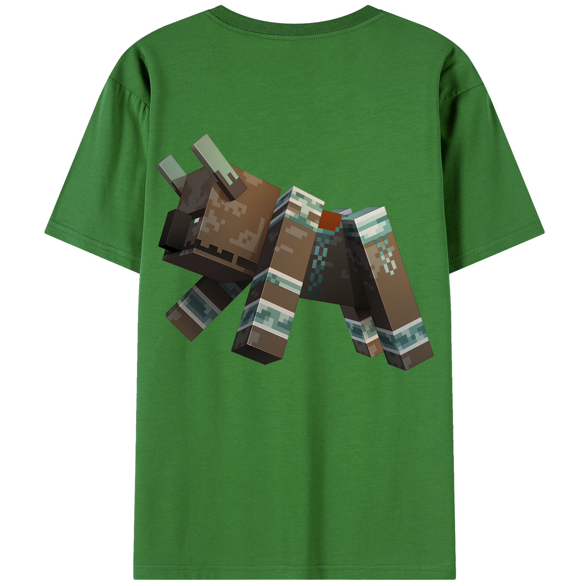（画像用） マインクラフト ブロックの世界 Minecraft MC Block world レディース半袖Tシャツ(バックプリント)